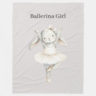Couverture Polaire Fille Ballerine Lapin en Tutu