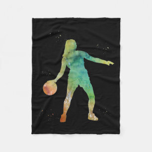 Couverture Polaire Fille De Basketball Jouant