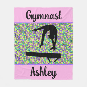 Couverture Polaire Fille de poutre de gymnastique Groovy Rétro Person