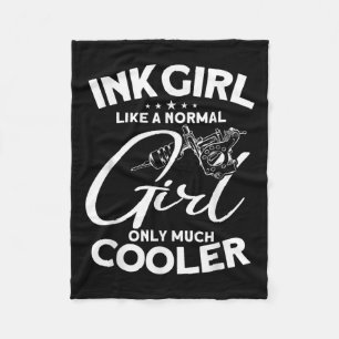 Couverture Polaire Fille d'encre - Tatoueur de tatouage tatoueur