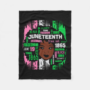 Couverture Polaire Fille Mignonne Aka Juneteenth Tee Histoire Noire A