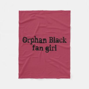 Couverture Polaire Fille noire orpheline de fan dans les lettres de