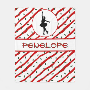 Couverture Polaire Fille Patinage sur glace Sprinkel Personnalisé