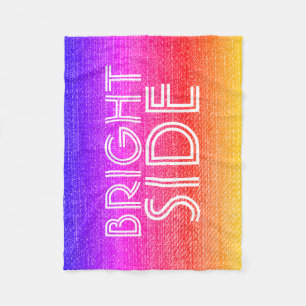 Couverture Polaire Fille Retro Arc-en-ciel brillant côté heureux