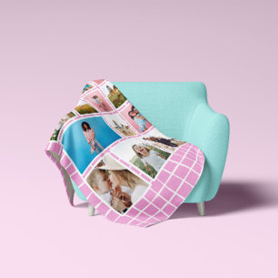 Couverture Polaire Fille rose vif 12 photo moderne minimaliste abstra