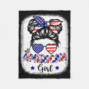 Couverture Polaire Fille Tout Américaine Maillot 4 Juillet Femmes Fou