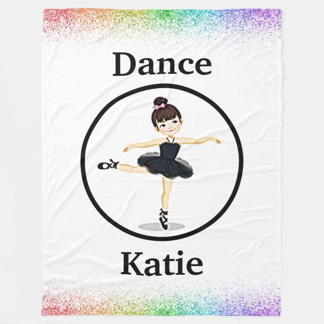Couverture Polaire Filles Ballerina Danse Ballet Blanche polaire (Devant)