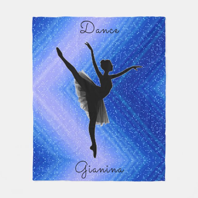 Couverture Polaire Filles Blue Dazzle Ballerina Danse (Devant)