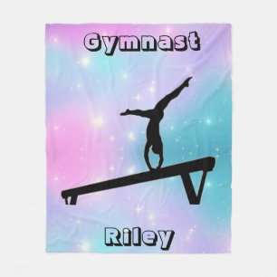 Couverture Polaire Filles Gymnaste Gymnastique Balayage