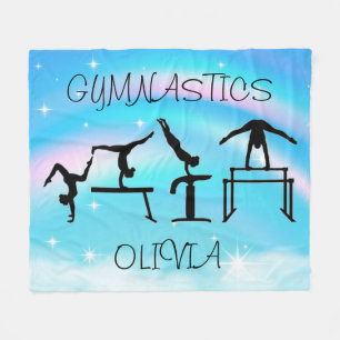 Couverture Polaire Filles Gymnastique Arc-en-ciel torsades Blanche po