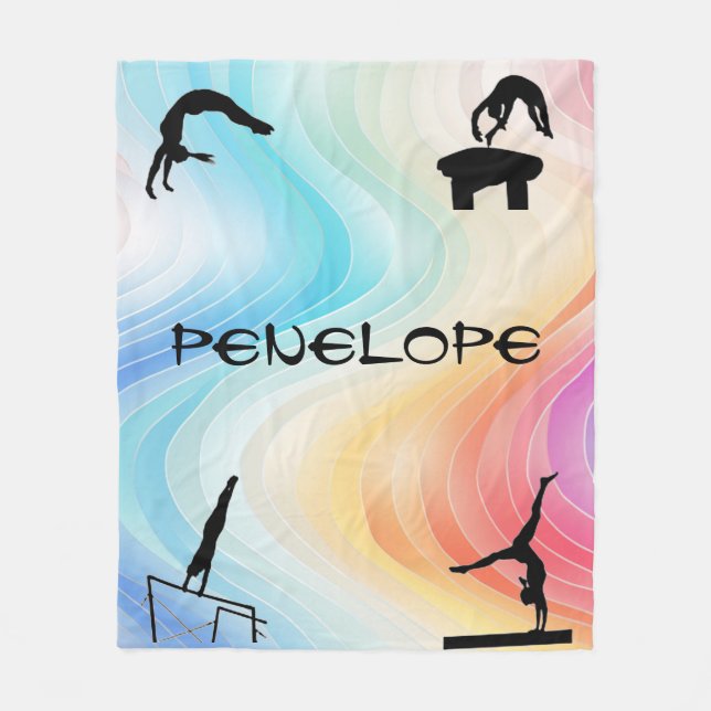 Couverture Polaire Filles Gymnastique Événements Blanche (Devant)