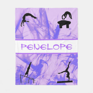 Couverture Polaire Filles Gymnastique Événements Smokey Purple Abstra