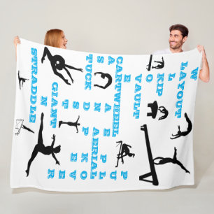 Couverture Polaire Filles Gymnastique Mot-de-passe Blanc, Bleu & Noir