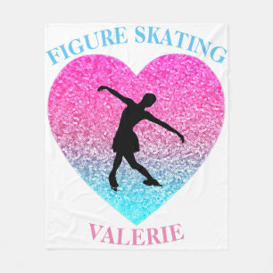 Couverture Polaire Filles Patinage artistique Blanche polaire avec so
