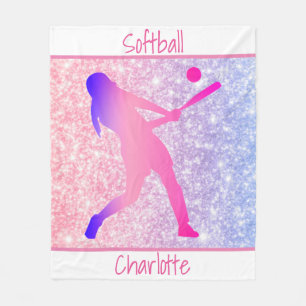 Couverture Polaire Filles Softball Pastel Fleece Blanket