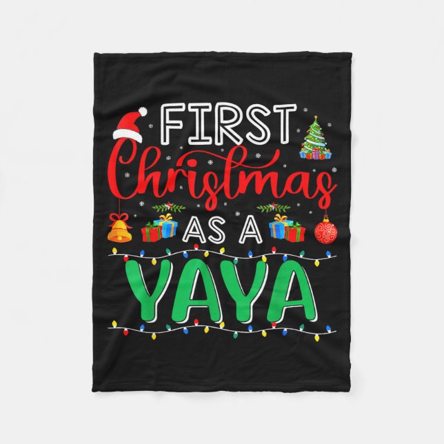 Couverture Polaire First Christmas As Yaya Family Matching New Yaya  (Devant)