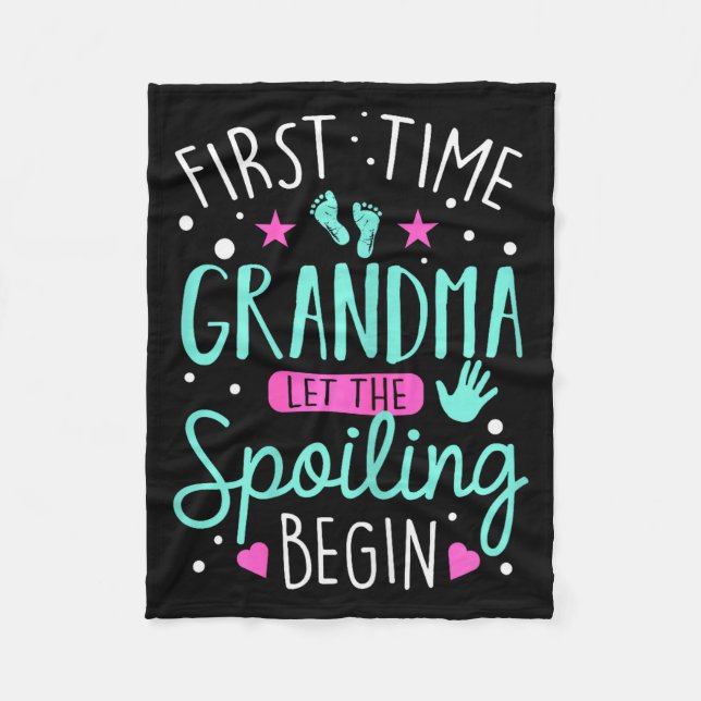 Couverture Polaire First Time Grandma Let The Siling Begin Funny Gran (Devant)