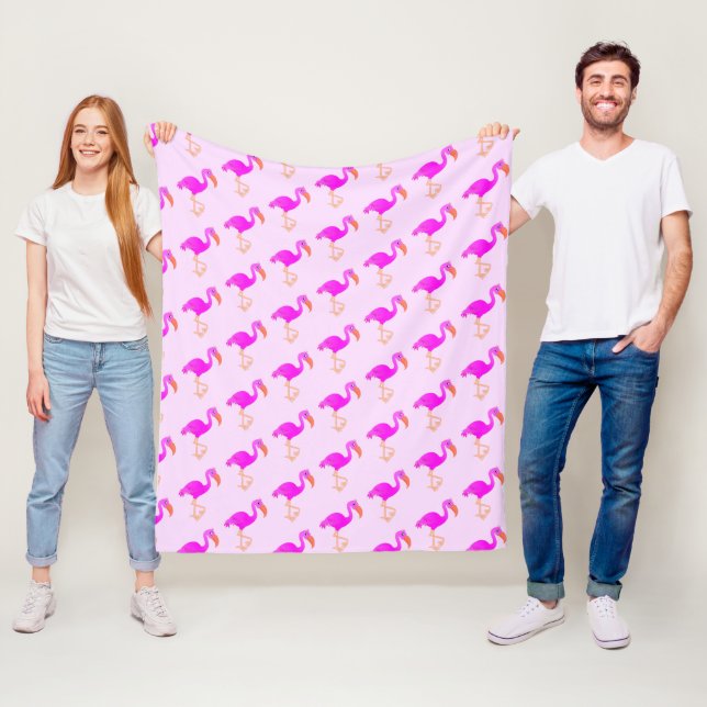 Couverture polaire Flamant rose rose (En situation)