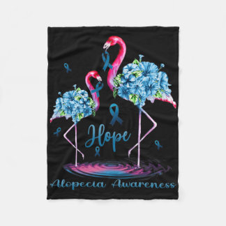 Couverture Polaire Flamingo Alopecia Awareness