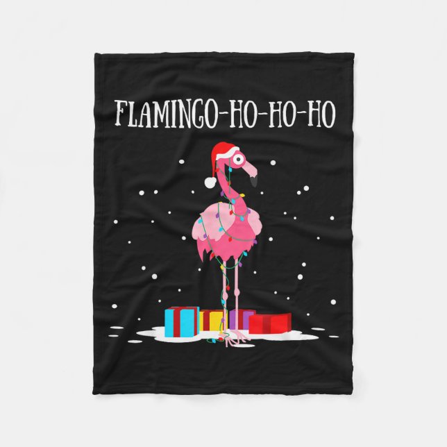 Couverture Polaire Flamingo Ho Ho Ho Nk Christmas Tree Lights Chain X (Devant)