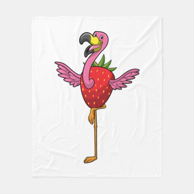 Couverture Polaire Flamingo with Strawberry (Devant)
