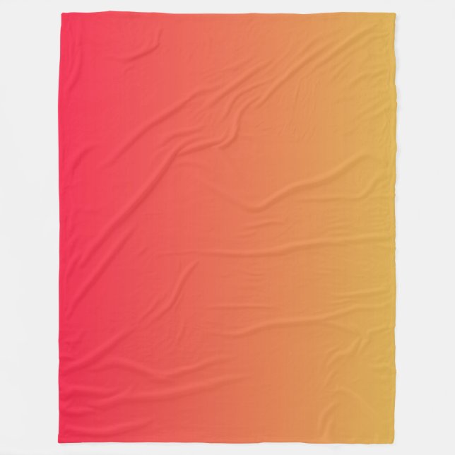Couverture Polaire Flamme rouge et ombre jaune (Devant)