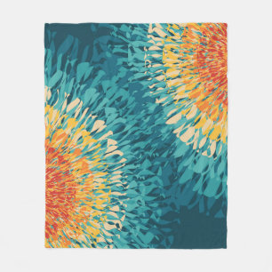 Couverture Polaire Flare solaire de style rétro coloré