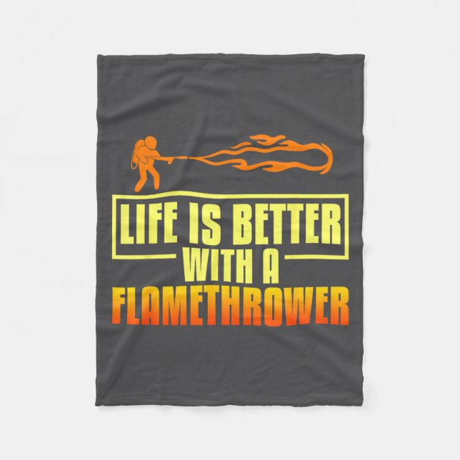Couverture Polaire Flarower Gun Fire Thrower Flame Wean Quotes  (Devant)