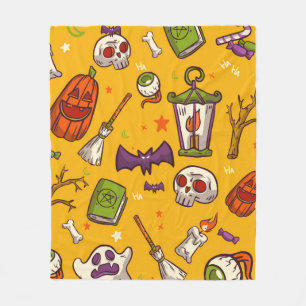 Couverture Polaire Flat Design Pattern Halloween Theme Background