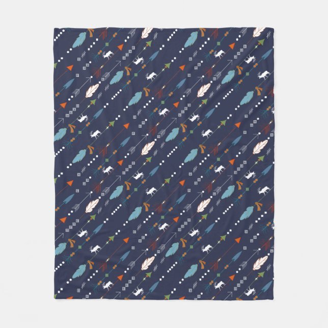 Couverture Polaire Flèche Tribale tendance et orignal personnalisé (Devant)