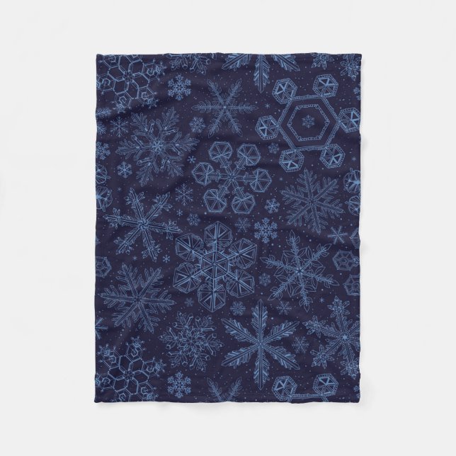 Couverture Polaire Flèches bleues sur bleu (Devant)