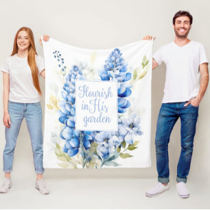 Couverture Polaire Fleece Blanket fleurit dans son jardin Bluebonnet
