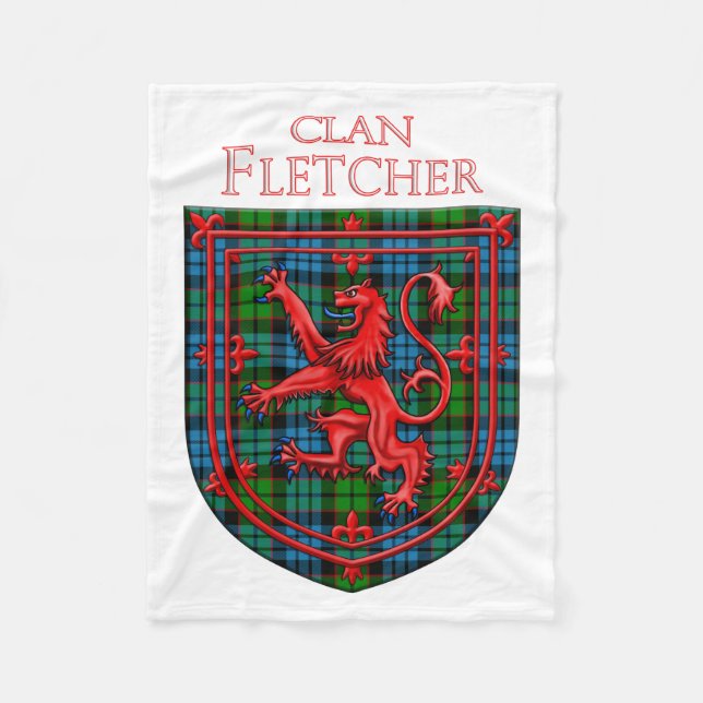 Couverture Polaire Fletcher Tartan Scottish Plaid Lion Rampant (Devant)