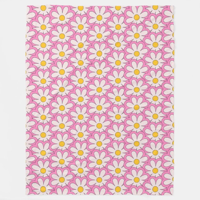Couverture Polaire Fleur (Devant)