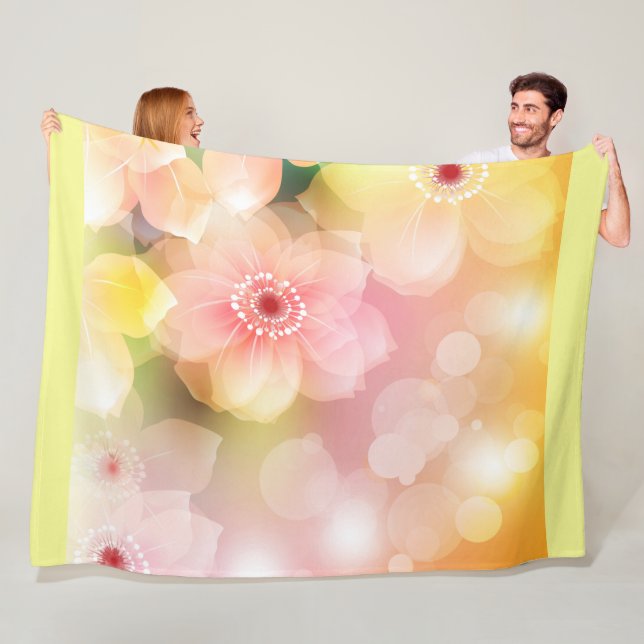 Couverture Polaire Fleur (En situation)