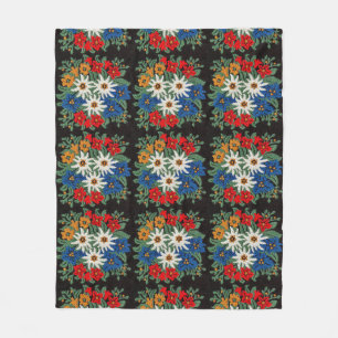 Couverture Polaire Fleur alpine suisse Edelweiss