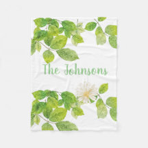 Fleur blanche et jardin Feuille vert