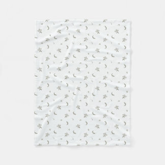 Couverture Polaire Fleur blanche romantique