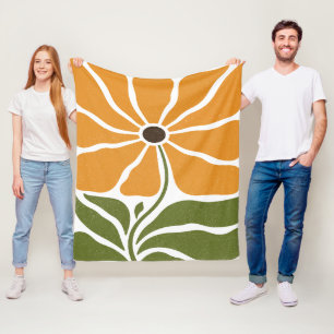 Couverture Polaire Fleur Boho