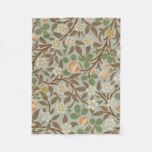 Couverture Polaire Fleur botanique de trèfle William Morris