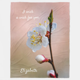 Couverture Polaire Fleur d'abricot japonaise parfaite