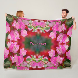Couverture Polaire Fleur de bougainvilliers roses