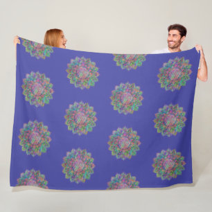 Couverture Polaire Fleur de la vie - Indien Mandala 7c