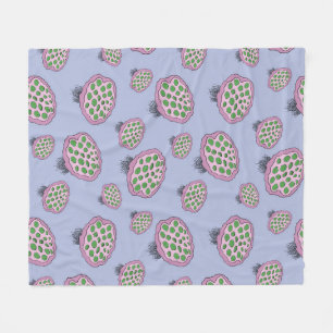 Couverture Polaire Fleur de méduse Alien rose et verte
