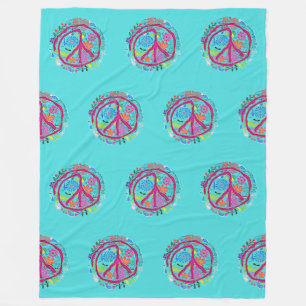 Couverture Polaire Fleur de pouvoir combinaison de paix 1
