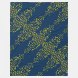 Couverture Polaire Fleur de vie / Blume des Lebens - vintage XI