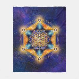 Couverture Polaire Fleur de vie Merkaba Star - Géométrie sacrée