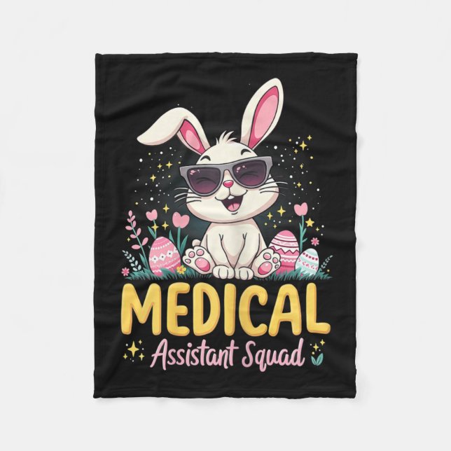 Couverture Polaire Fleur d'oreille de lapin Médicale rétro (Devant)