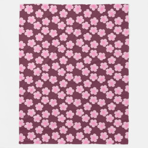Couverture Polaire Fleur Frangipani rose Motif sans couture