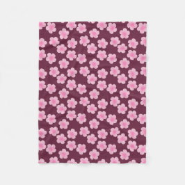 Couverture Polaire Fleur Frangipani rose Motif sans couture